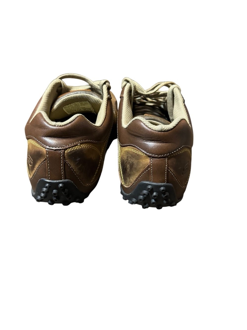 Skechers City Walk Brown Leather Casual Lace-Up Sneakers Y2K Mens Size 10 - Picture 5 of 12
